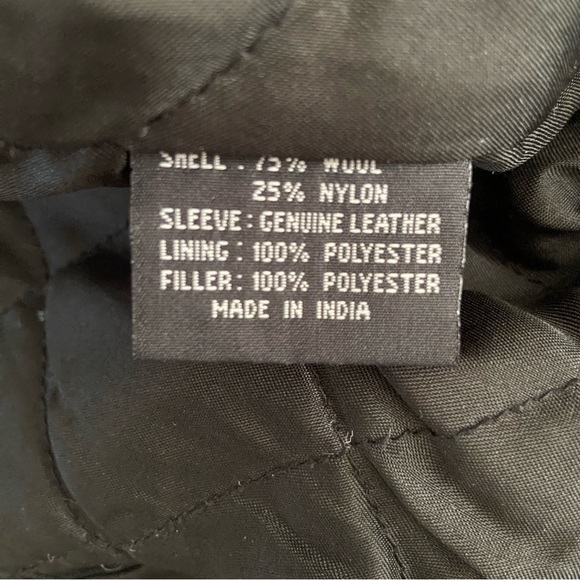 Burke’s Bay Wool and Leather Classic Varsity Jacket. Medium - Picture 8 of 12